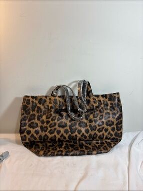 Chico Leopard Print Tote Bag - Brown